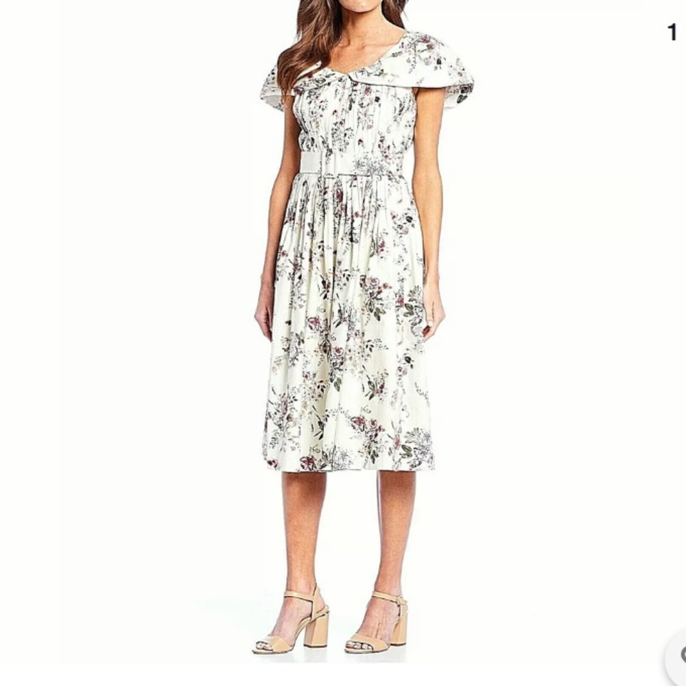 Antonio Melani Raj Pleated Floral Print Dress